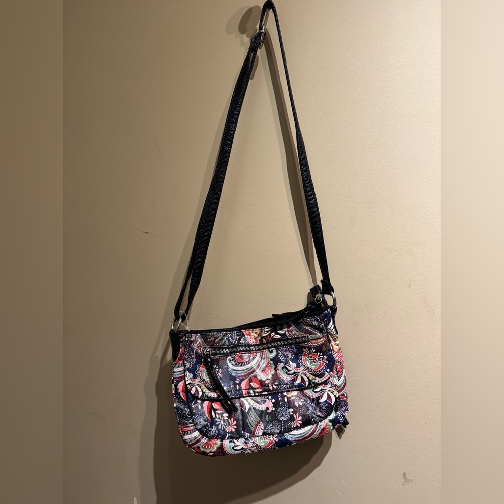 Bueno Collection Multi-color Paisley Floral Print Crossbody Bag GUC